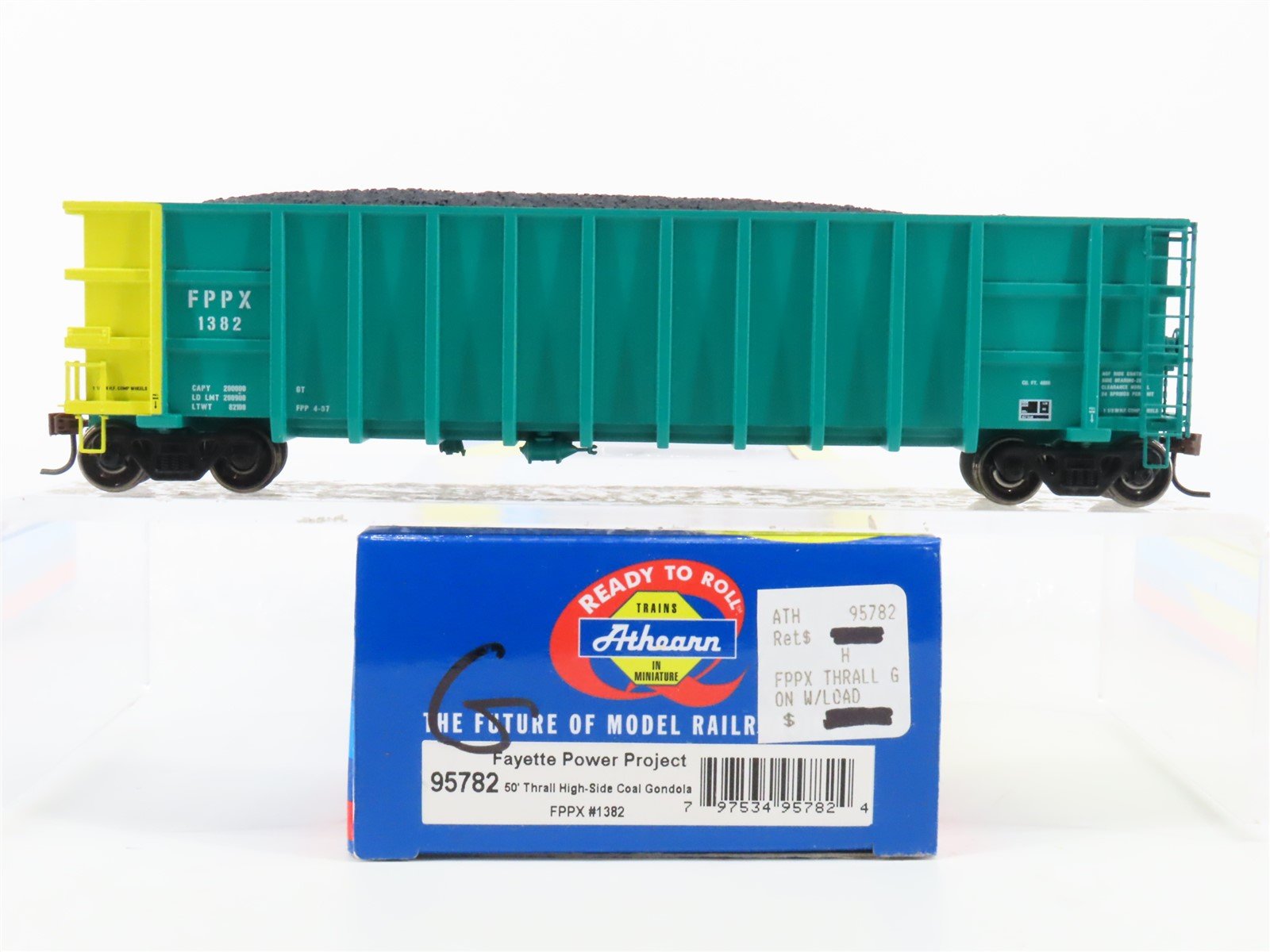 HO Scale Athearn RTR 95782 FPPX Fayette Power 60' Thrall High-Side Gondola #1382