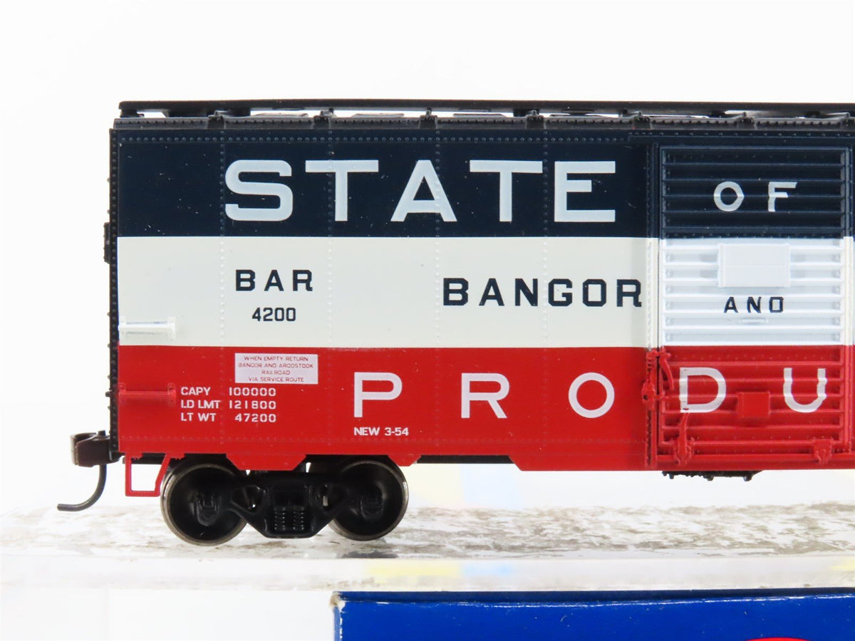 HO Athearn RTR 70371 BAR Bangor &amp; Aroostook State of Maine 40&#39; Boxcar #4200