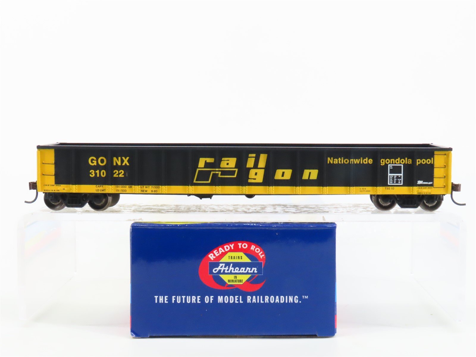 HO Scale Athearn RTR ATH97422 GONX Railgon 52' Mill Gondola Car #310227