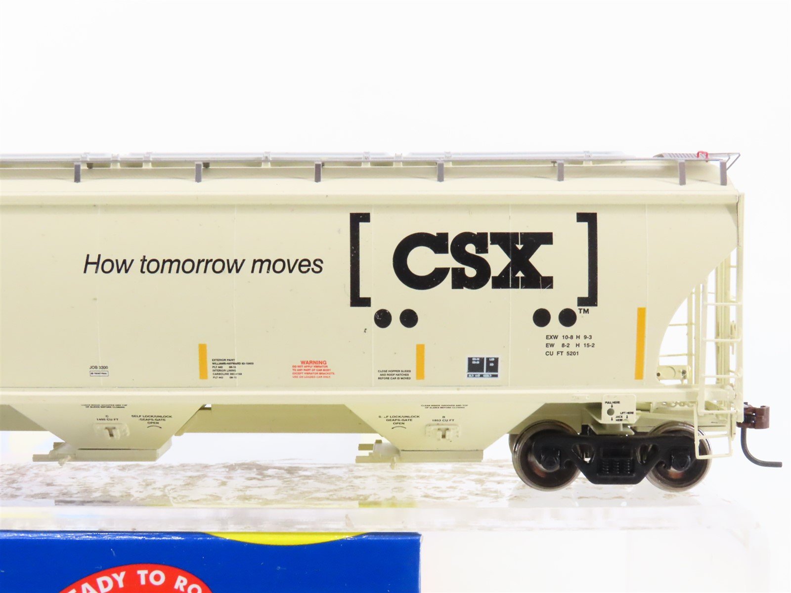 HO Scale Athearn RTR 89424 CSXT Railroad Trinity 5161 3-Bay Hopper #261062