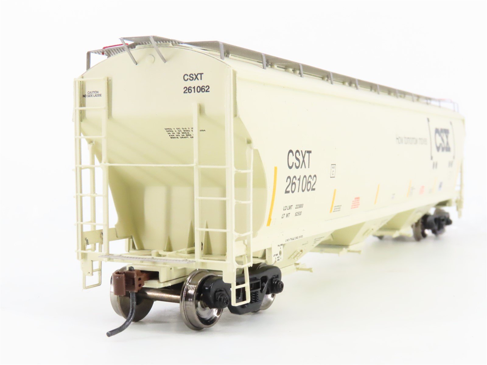 HO Scale Athearn RTR 89424 CSXT Railroad Trinity 5161 3-Bay Hopper #261062