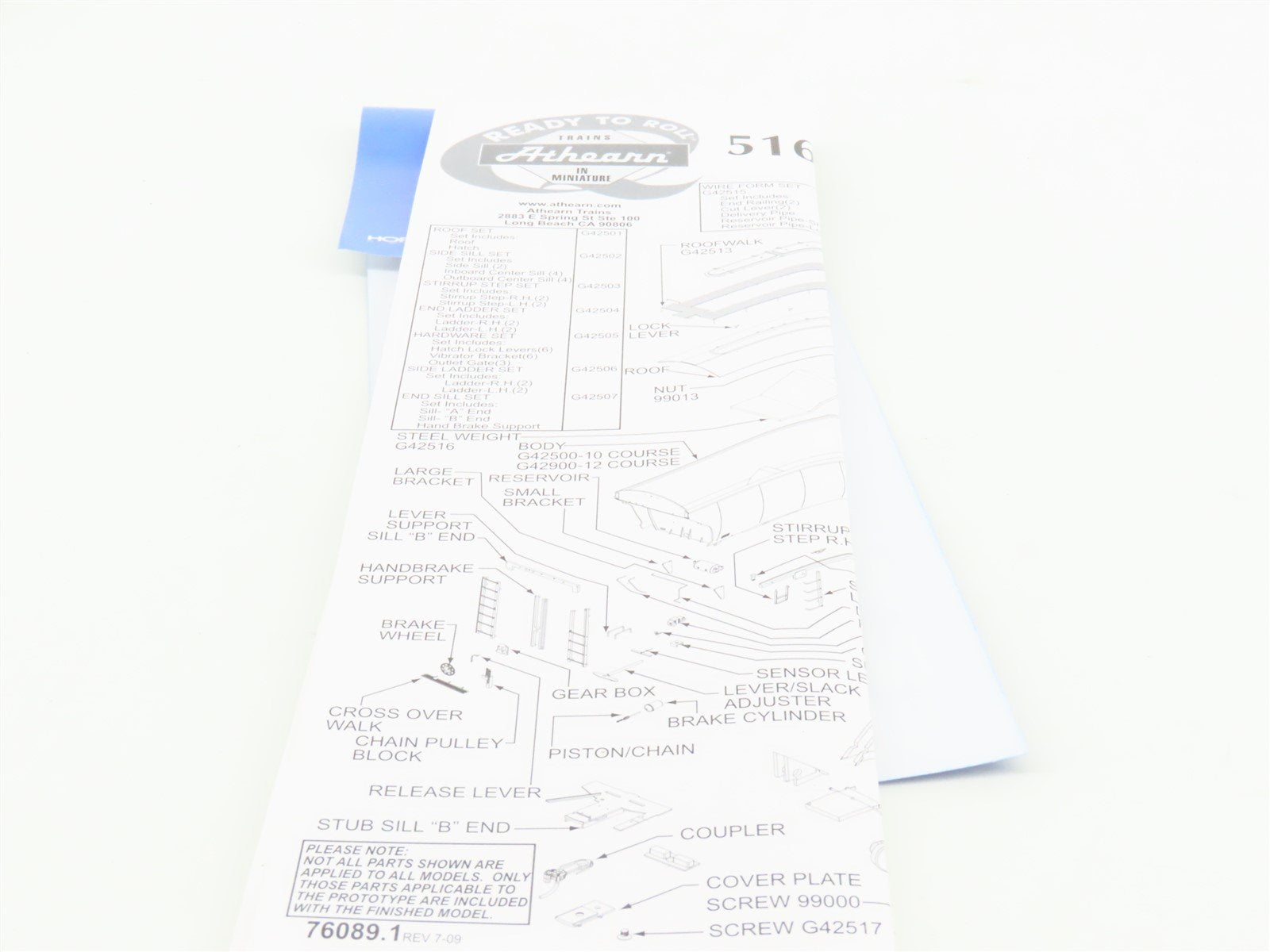 HO Scale Athearn RTR 89424 CSXT Railroad Trinity 5161 3-Bay Hopper #261062