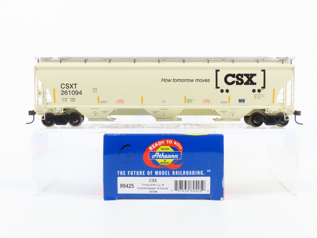 HO Scale Athearn RTR 89425 CSXT Railroad Trinity 5161 3-Bay Hopper #261094