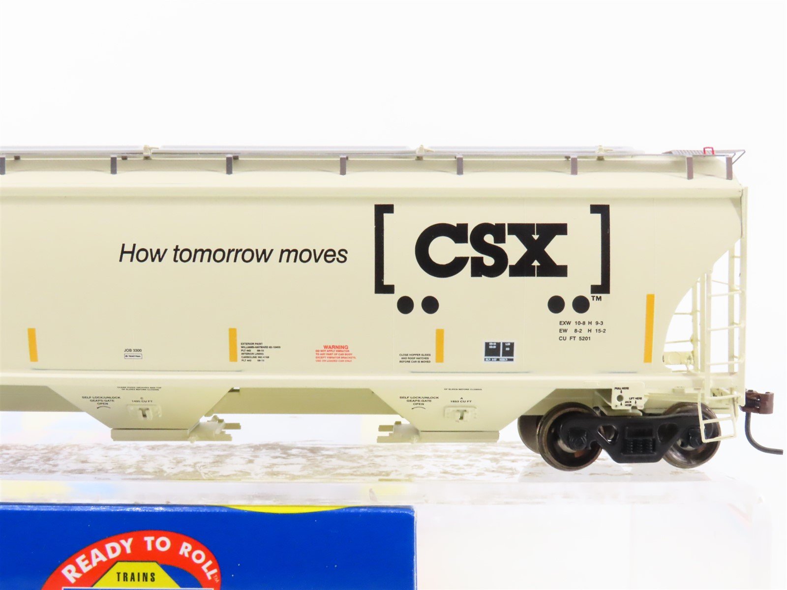 HO Scale Athearn RTR 89425 CSXT Railroad Trinity 5161 3-Bay Hopper #261094