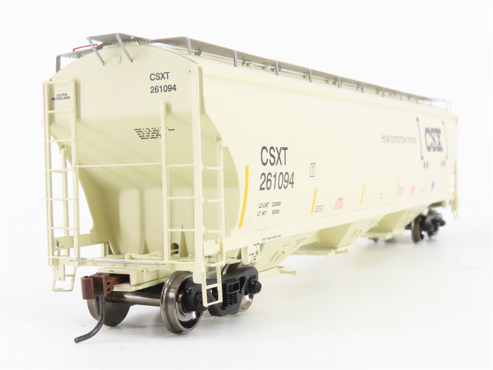 HO Scale Athearn RTR 89425 CSXT Railroad Trinity 5161 3-Bay Hopper #261094