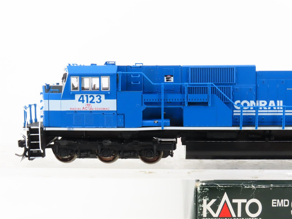 HO Scale KATO 37-6343 CR Conrail Quality EMD SD80MAC Diesel #4123 w/ DCC