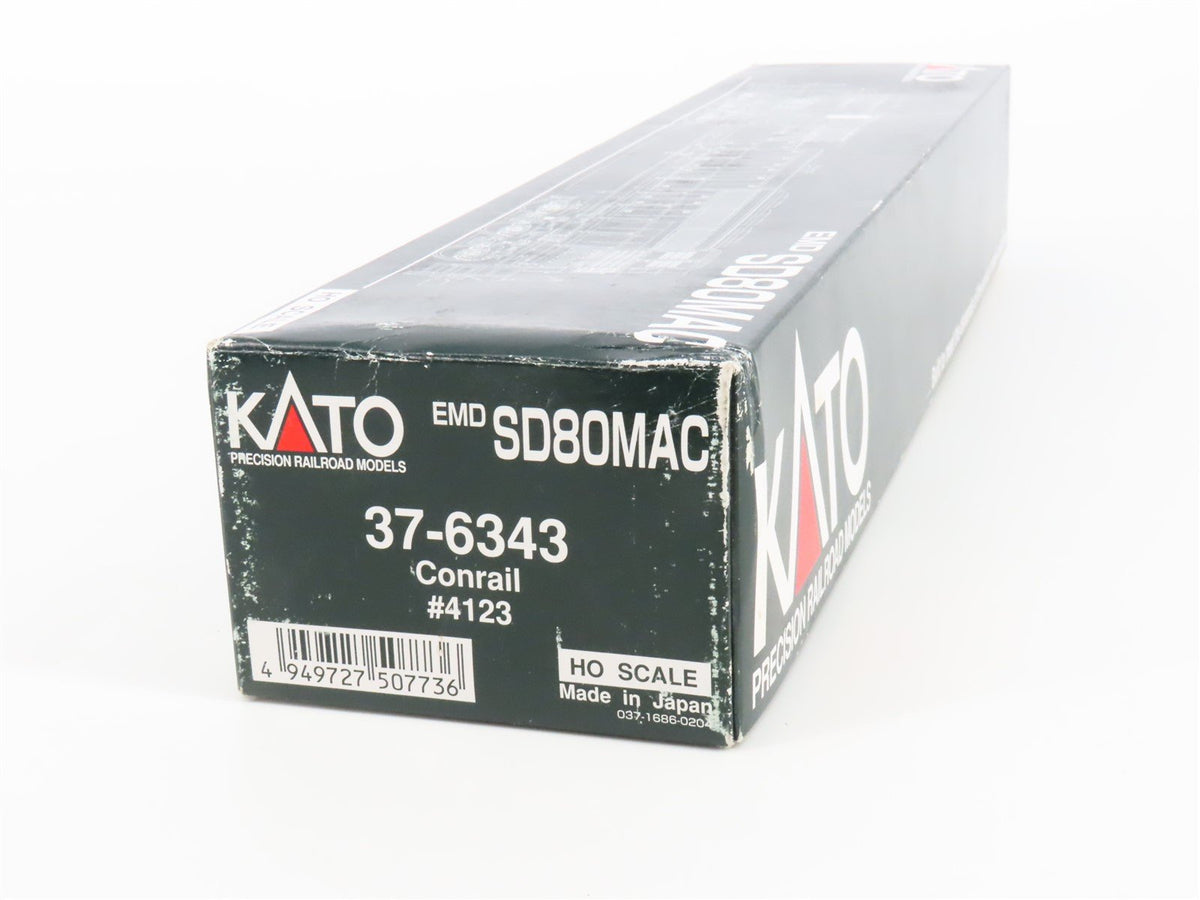 HO Scale KATO 37-6343 CR Conrail Quality EMD SD80MAC Diesel #4123 w/ DCC