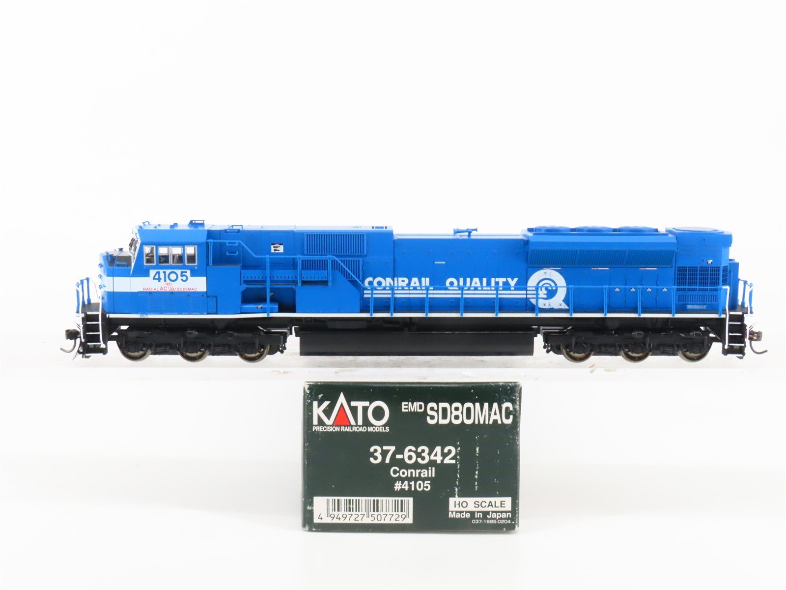 HO Scale KATO 37-6342 CR Conrail Quality EMD SD80MAC Diesel #4105 w/ DCC