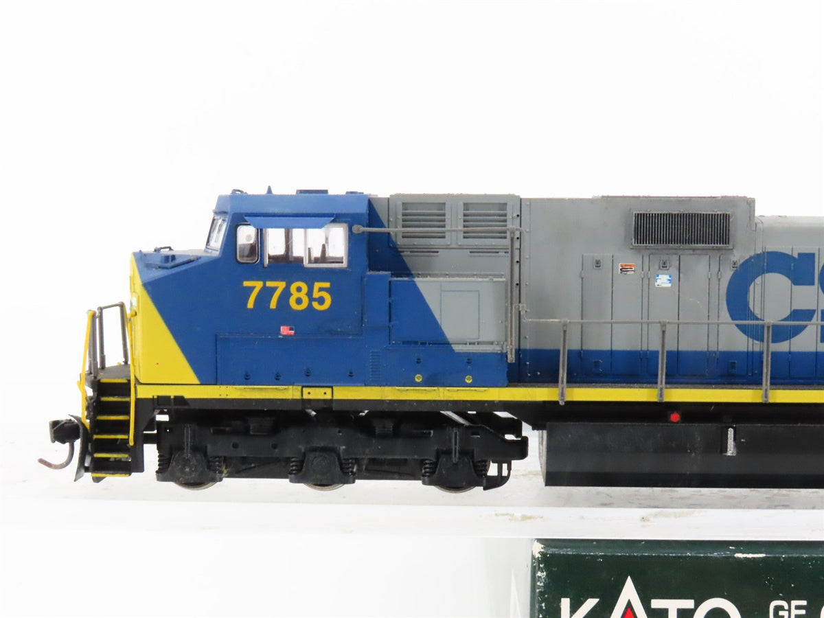 HO KATO 37-1308 CSX GE C44-9W &quot;Dash 9&quot; Diesel Custom Rd #7785 w/ DCC - Weathered