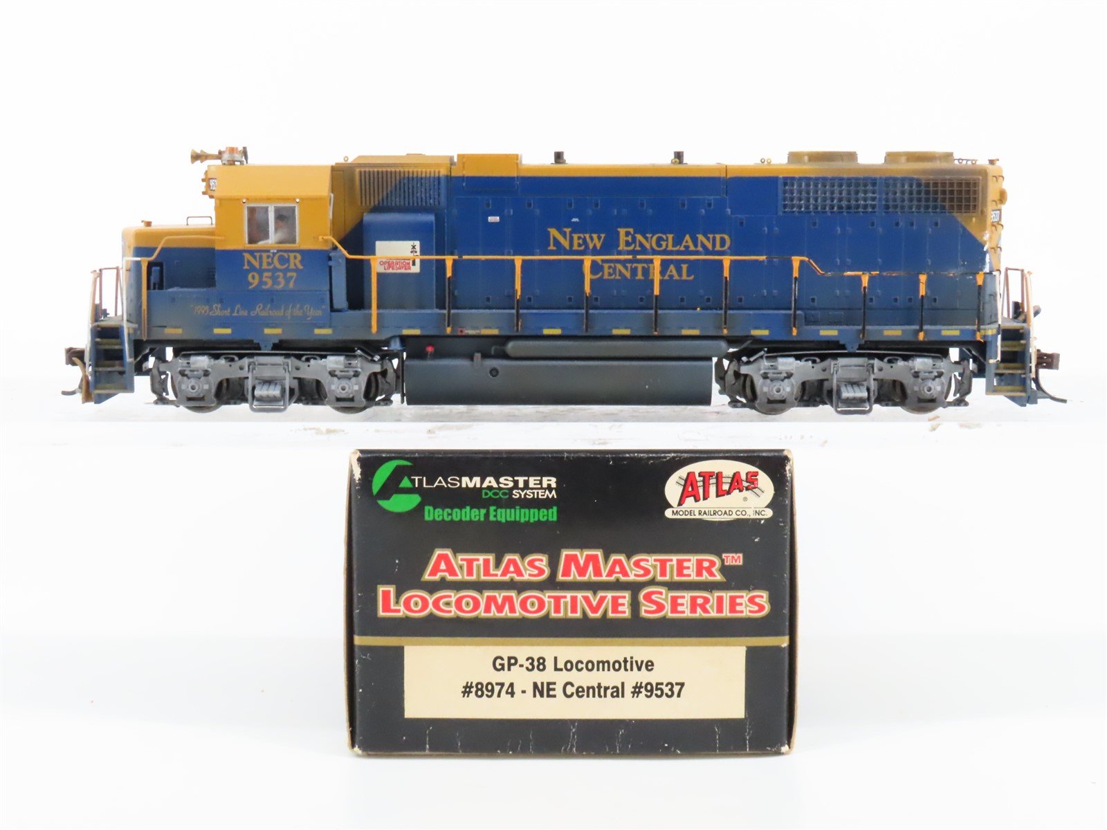 HO Atlas Master 8974 NEC New England Central GP38 Diesel #9537 w/DCC - Weathered