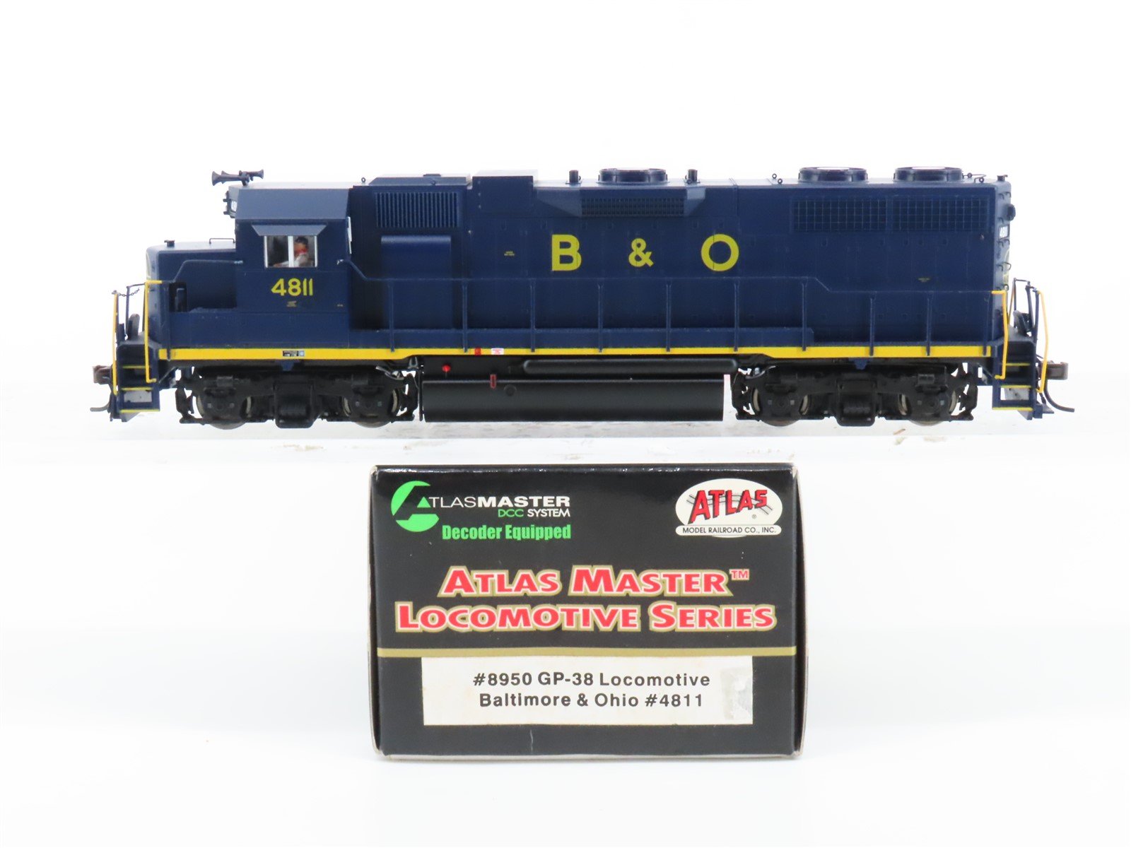 HO Scale Atlas Master 8950 B&O Baltimore & Ohio EMD GP38 Diesel #4811 w/ DCC