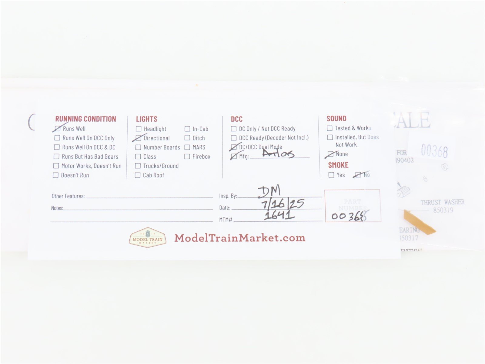 HO Atlas Master 8973 NEC New England Central GP38 Diesel #9528 w/DCC - Weathered