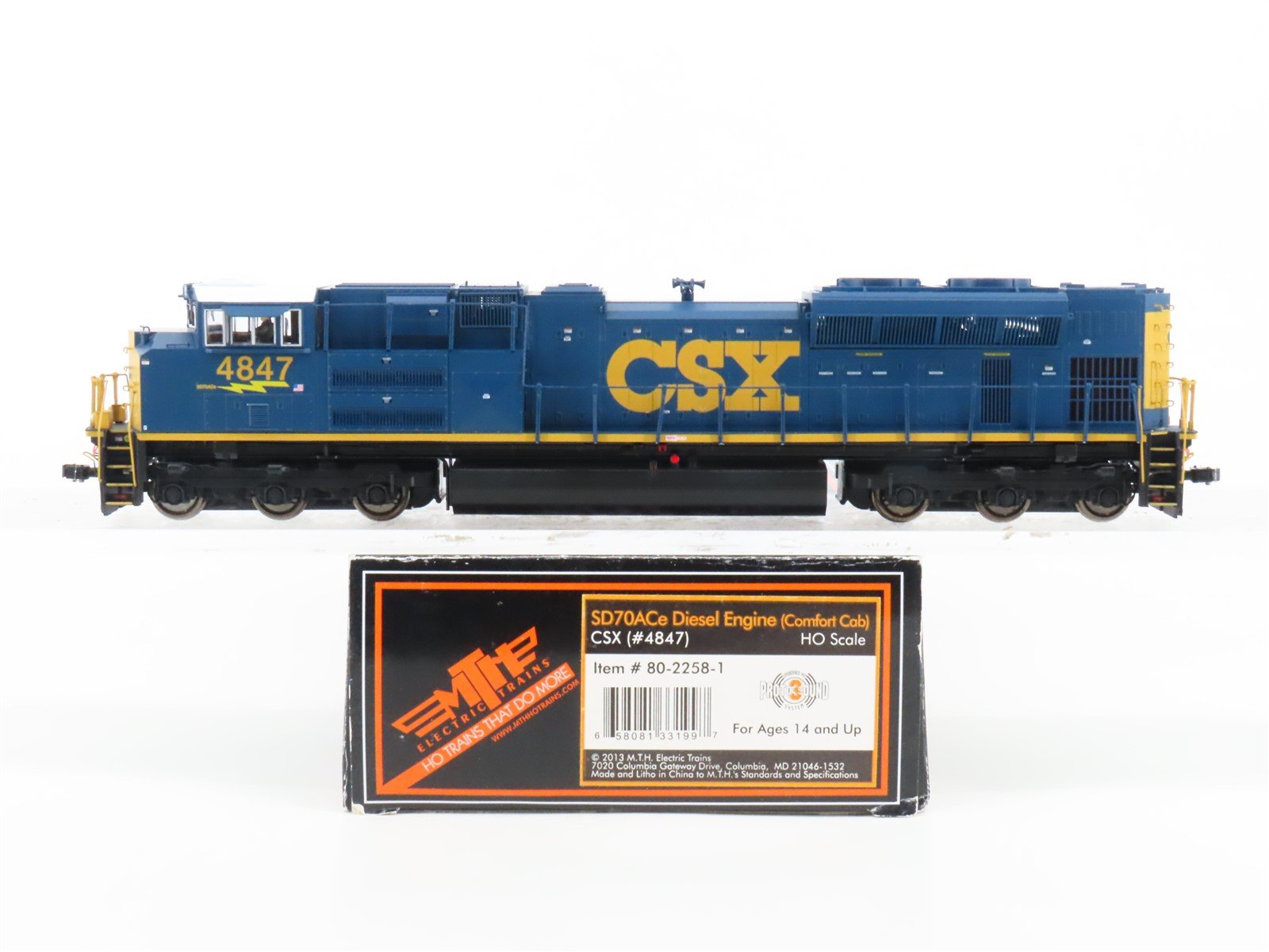 HO Scale MTH 80-2258-1 CSX "Yn3" EMD SD70ACe Diesel #4847 w/ DCC & Sound