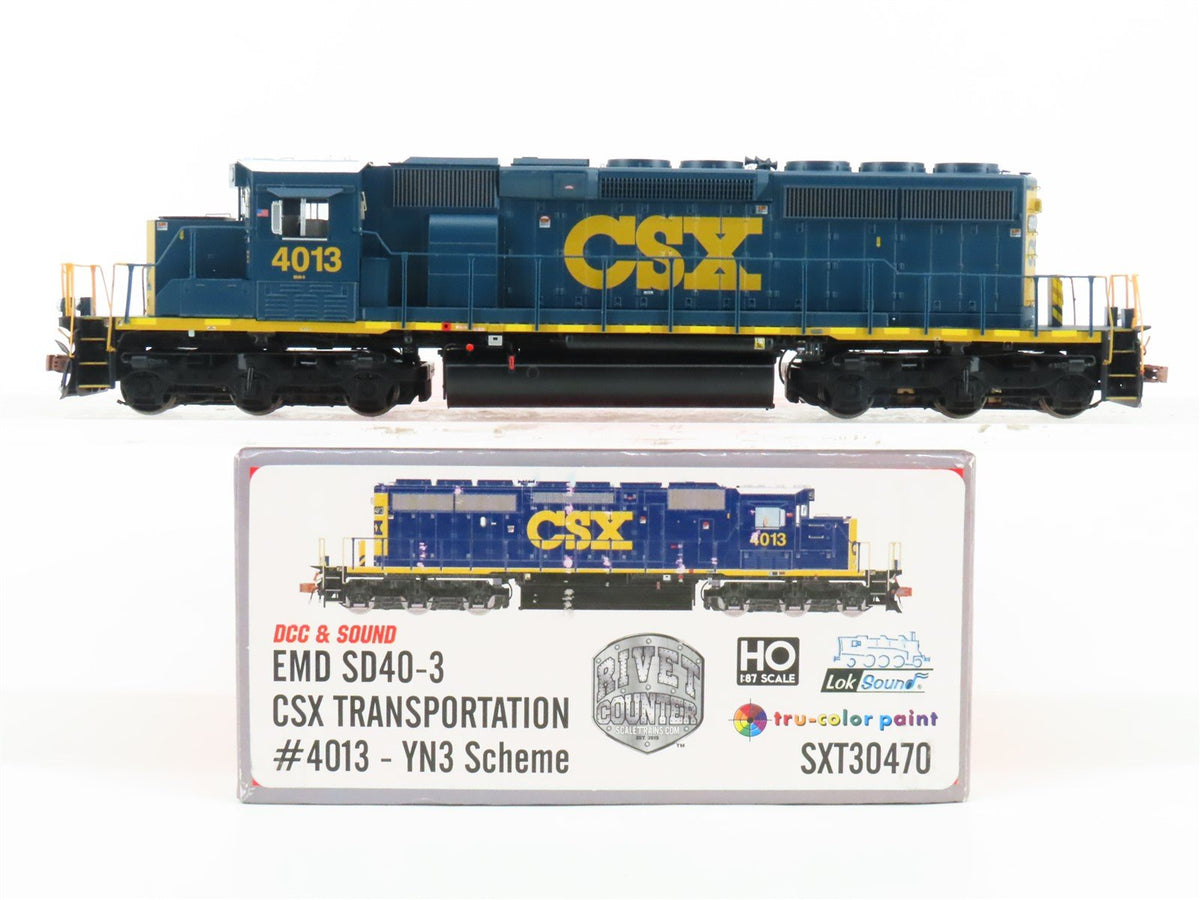 HO Scaletrains SXT30470 CSX &quot;Yn3&quot; EMD SD40-3 Diesel #4013 w/ DCC &amp; Sound