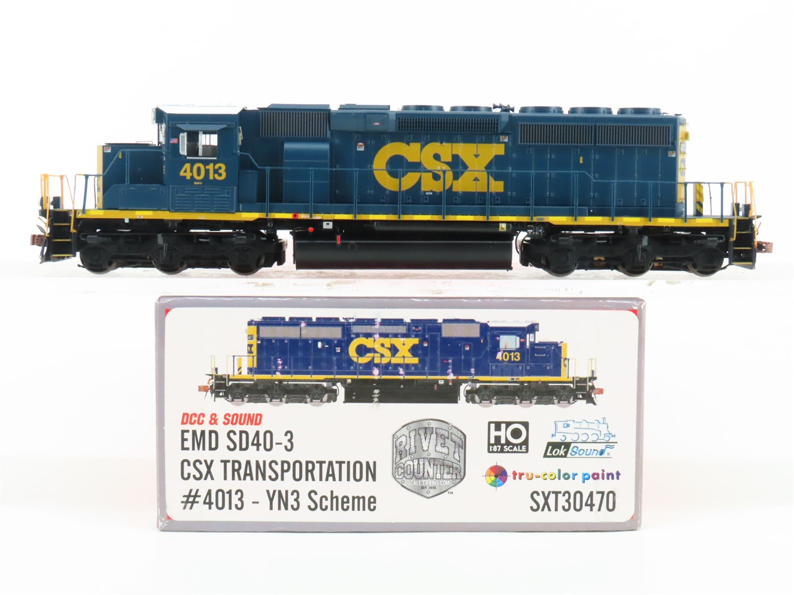 HO Scaletrains SXT30470 CSX "Yn3" EMD SD40-3 Diesel #4013 w/ DCC & Sound