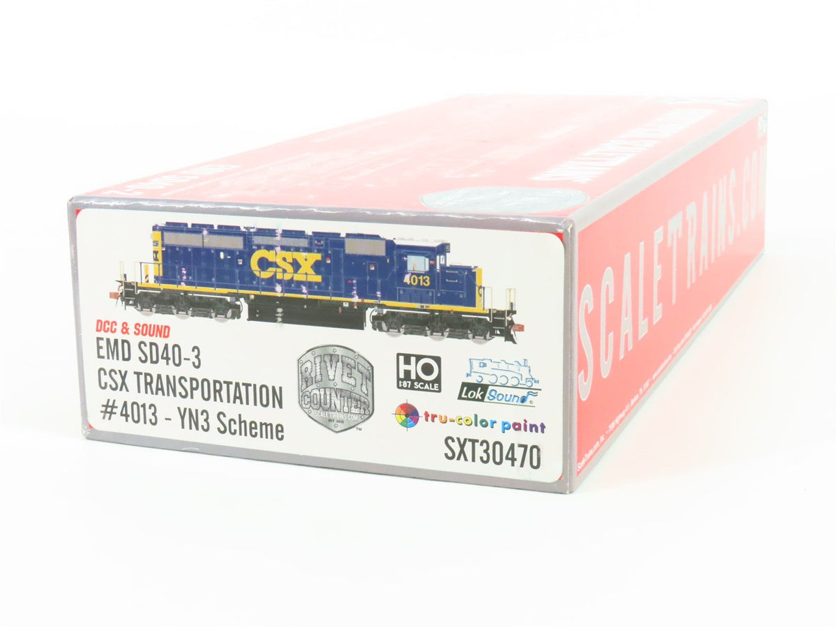HO Scaletrains SXT30470 CSX &quot;Yn3&quot; EMD SD40-3 Diesel #4013 w/ DCC &amp; Sound