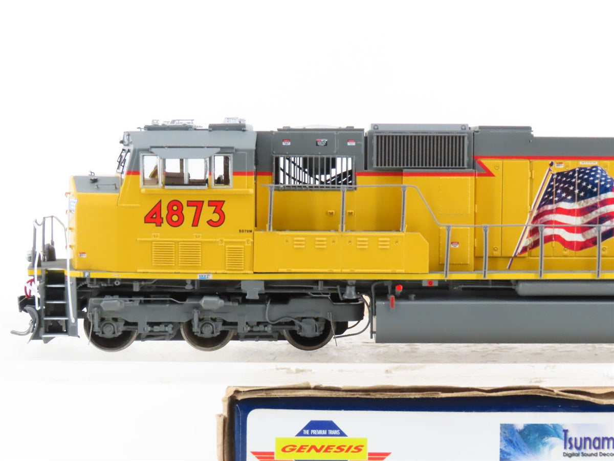 HO Scale Athearn Genesis ATHG69307 UP &quot;Flag&quot; SD70M Diesel #4873 w/ DCC &amp; Sound