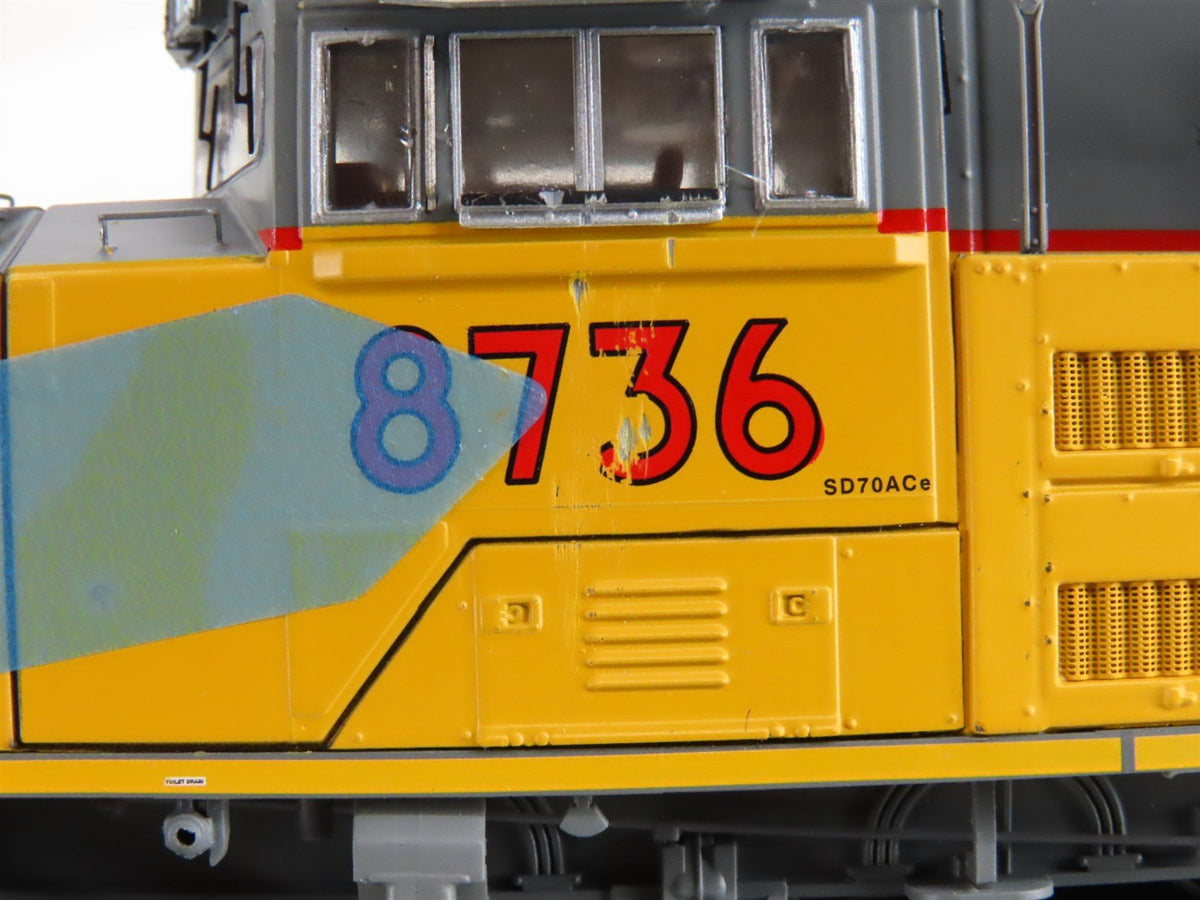 HO Scale Athearn Genesis ATHG68896 UP &quot;Flag&quot; SD70Ace Diesel #8736 w/ DCC &amp; Sound