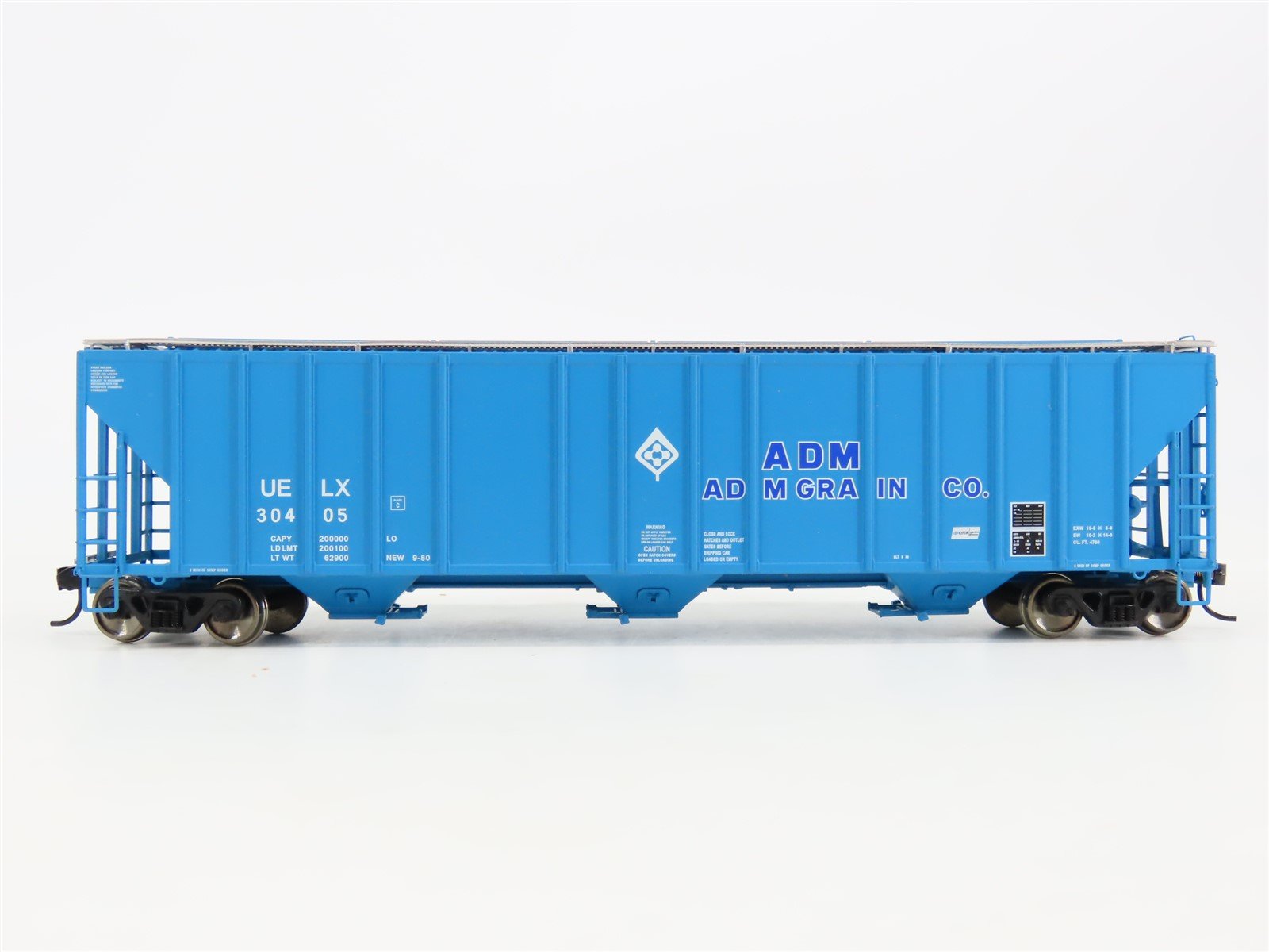 HO Scale Walthers UELX ADM Grain 3-Bay Covered Hopper #30405