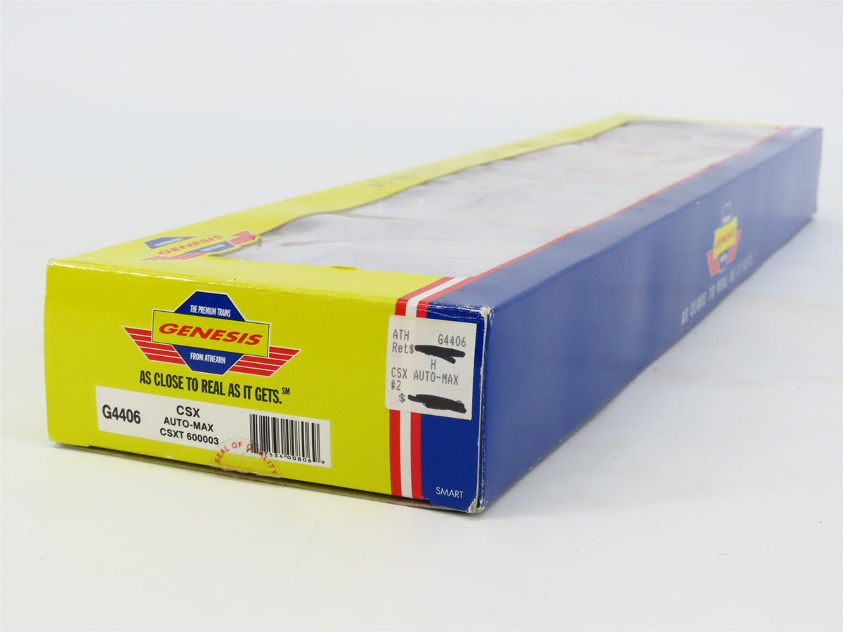 HO Scale Athearn Genesis G4406 CSXT Auto-Max Auto Carrier #600003