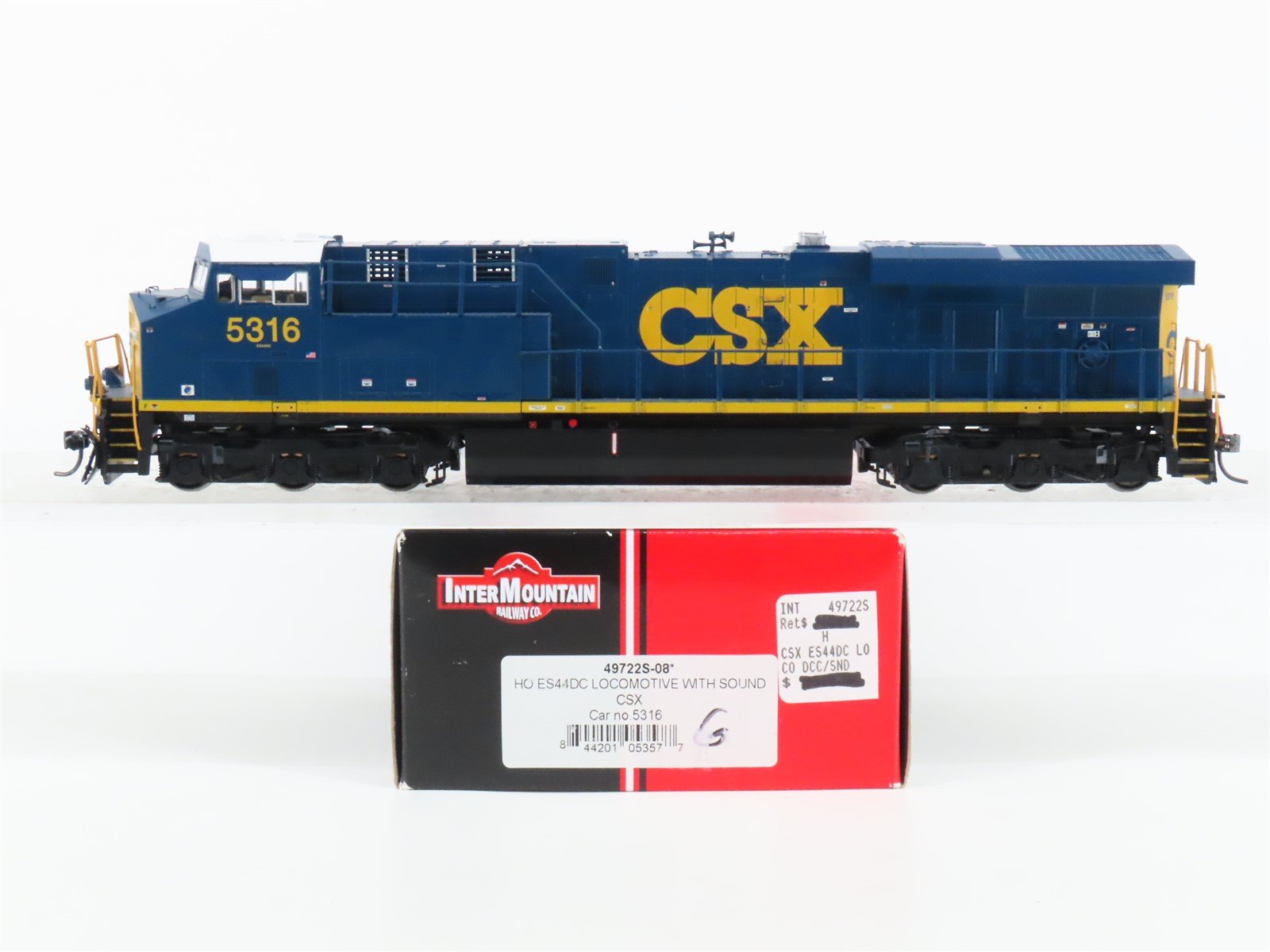 HO Scale Intermountain 49722S-08 CSX ES44DC Diesel Locomotive #5316 wDCC & Sound