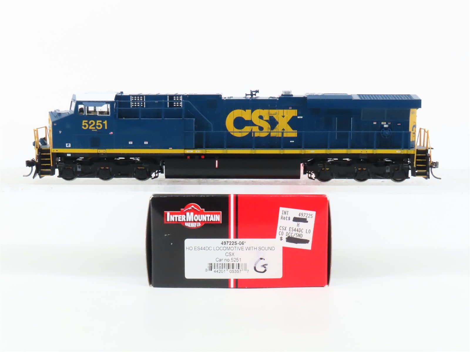 HO Scale Intermountain 49722S-06 CSX ES44DC Diesel Locomotive #5251 wDCC & Sound
