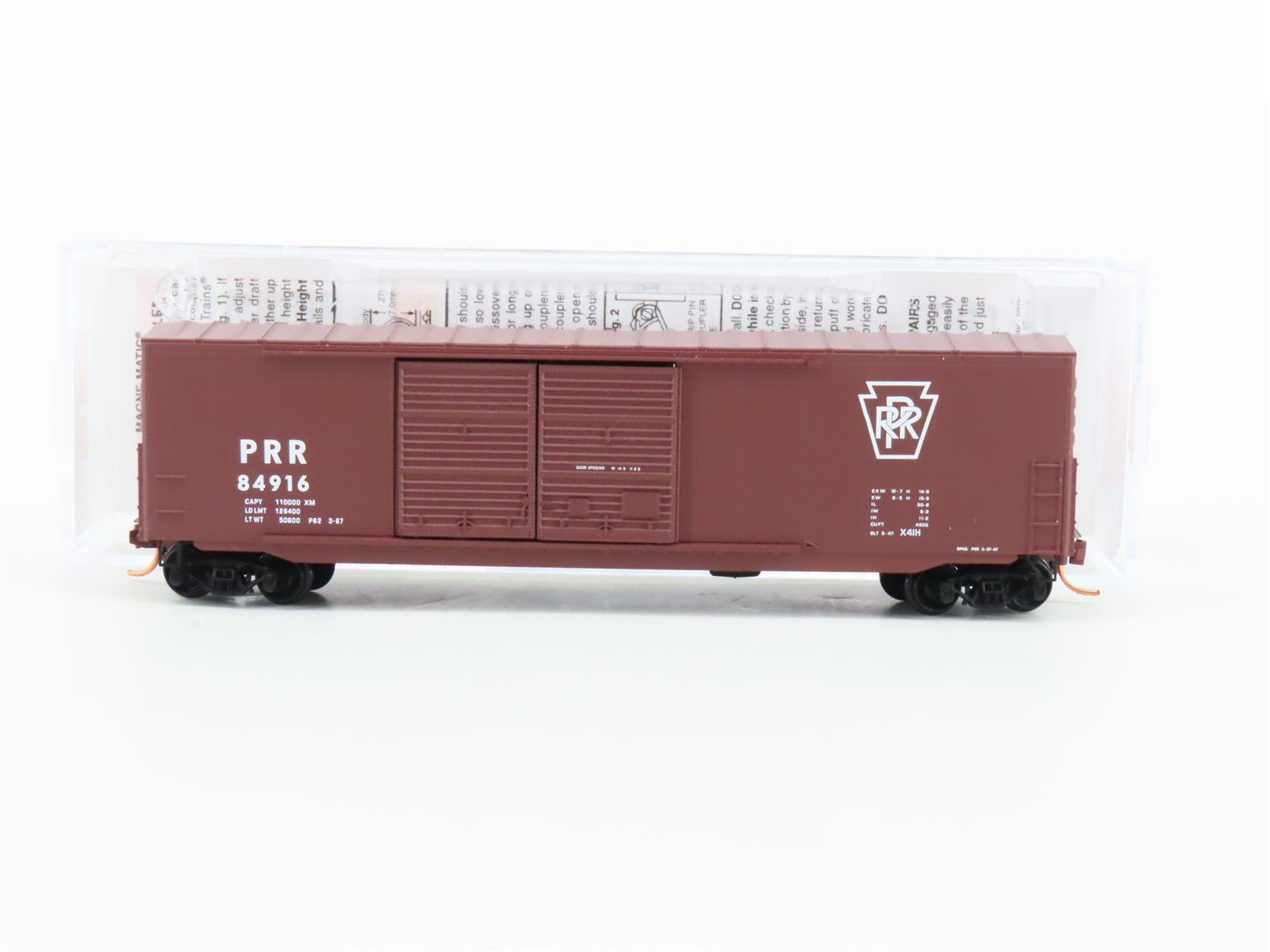 N Scale Micro-Trains MTL 18200080 PRR Pennsylvania 50' Double Door Boxcar #84916