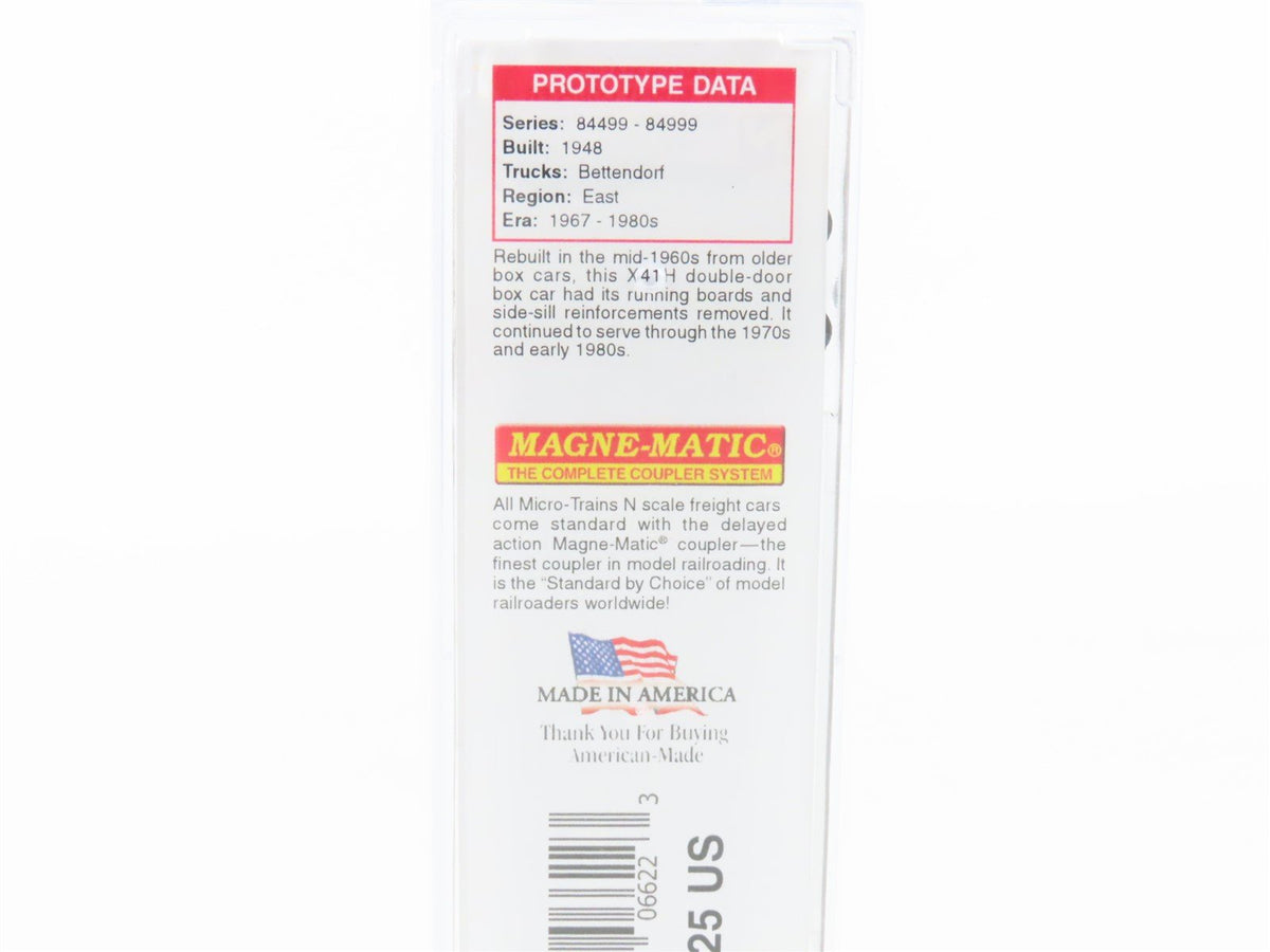 N Scale Micro-Trains MTL 18200080 PRR Pennsylvania 50&#39; Double Door Boxcar #84916