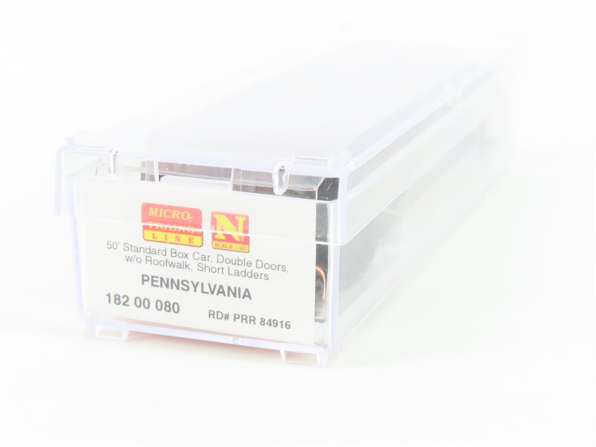 N Scale Micro-Trains MTL 18200080 PRR Pennsylvania 50&#39; Double Door Boxcar #84916