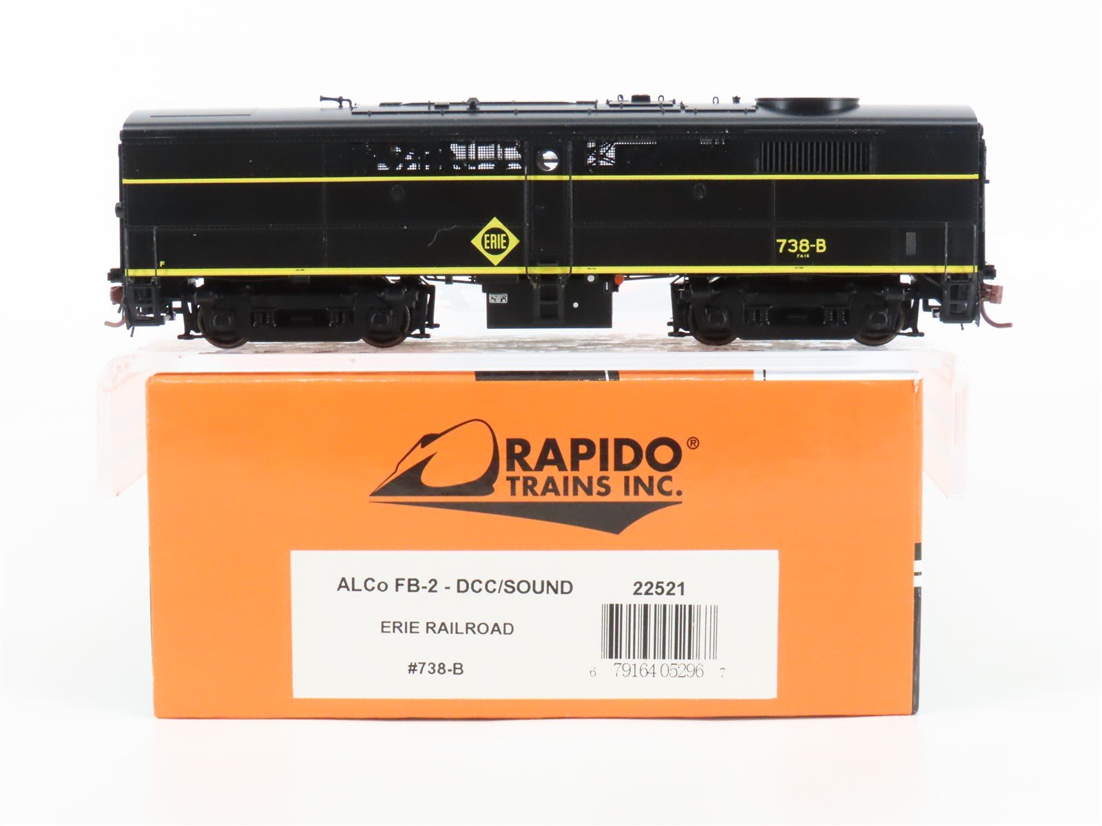 HO Scale Rapido 22521 ERIE Railroad ALCO FB-2 Diesel #738-B w/ DCC & Sound