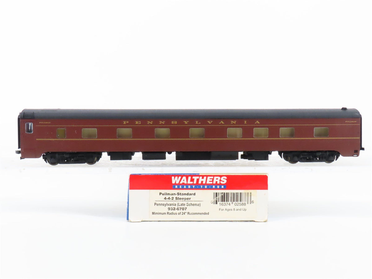 HO Walthers 932-6707 PRR Pennsylvania Pullman Standard 4-2-2 Sleeper Passenger