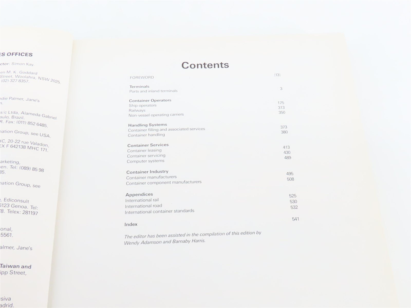 Jane's Containerisation Directory 1989-90 by Patrick Hicks, Editor ©1989 SC Book