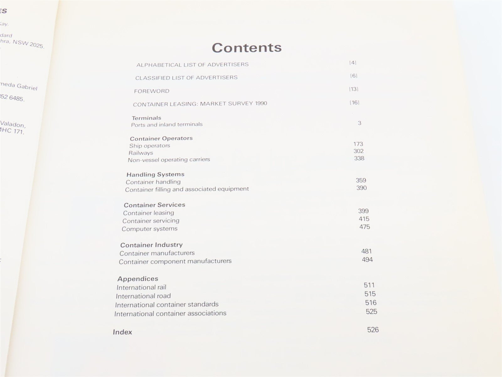 Jane's Containerisation Directory 1990-91 by Patrick Hicks, Editor ©1990 SC Book