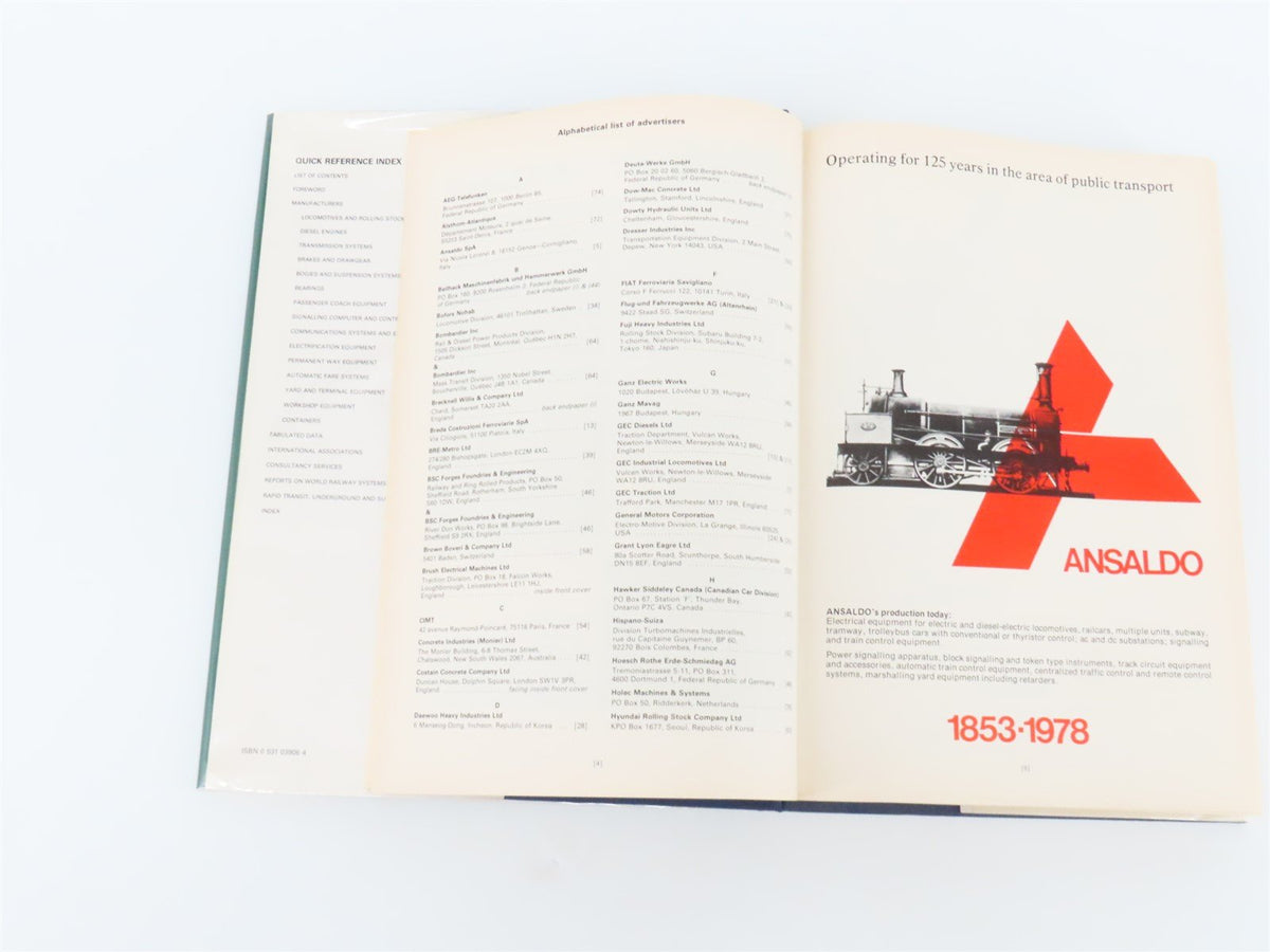 Jane&#39;s World Railways &amp; Rapid Transit Systems 1979-80 by Goldsack, Editor HC Bk