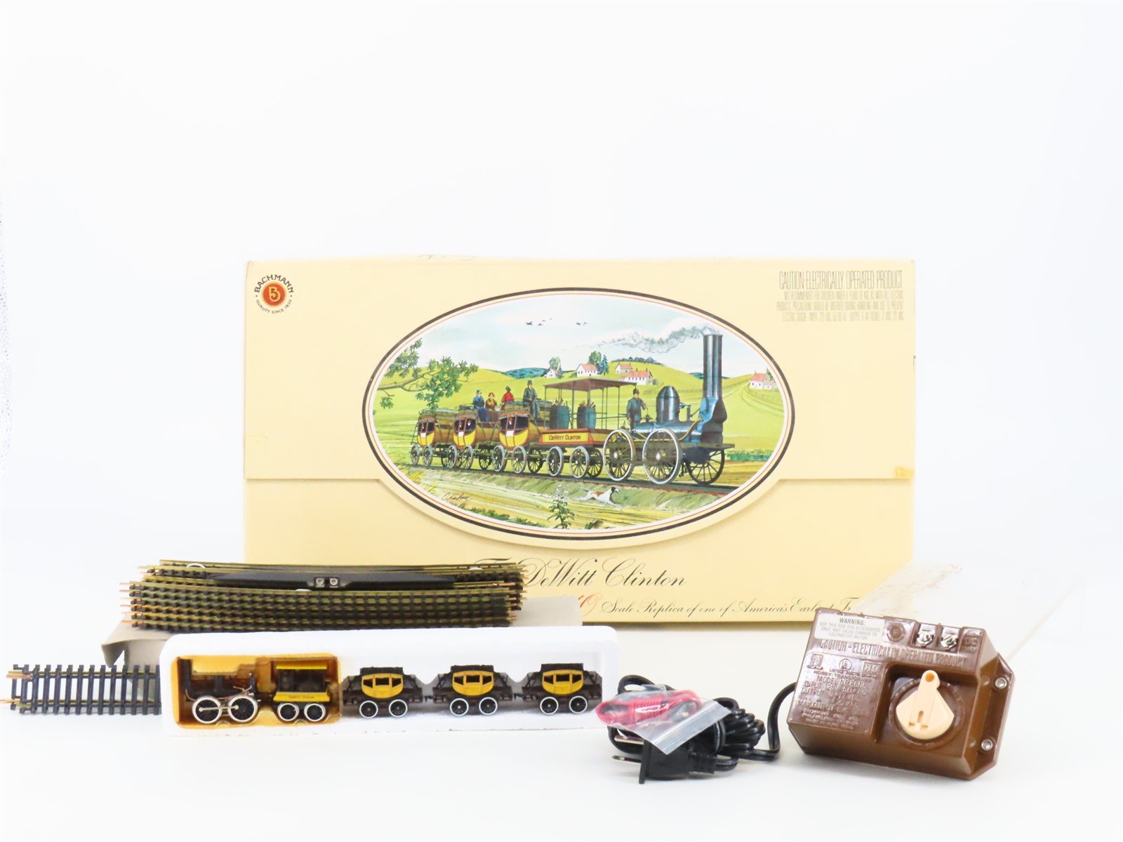 HO Scale Bachmann 40-130 "The DeWitt Clinton" 0-4-0 Steam Passenger Train Set