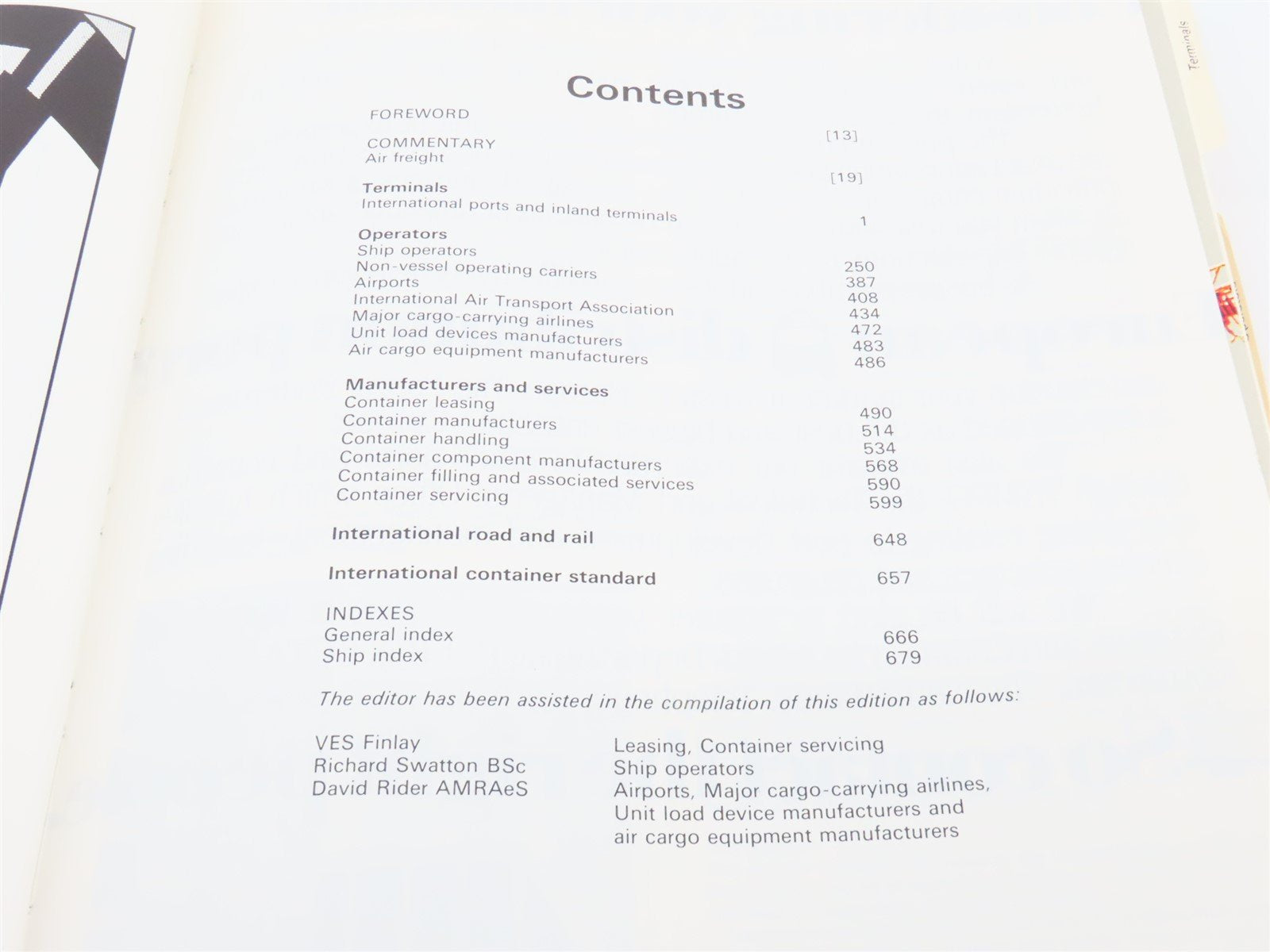 Jane's Freight Containers Eighteenth Edition by P. Finlay FCIT, Editor ©1986