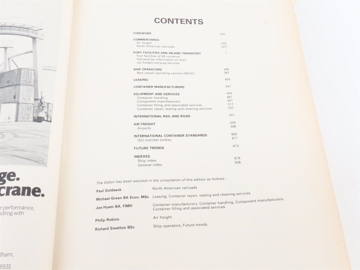 Jane&#39;s Freight Containers Thirteenth Edition by P. Finlay FCIT, Editor ©1981 HC