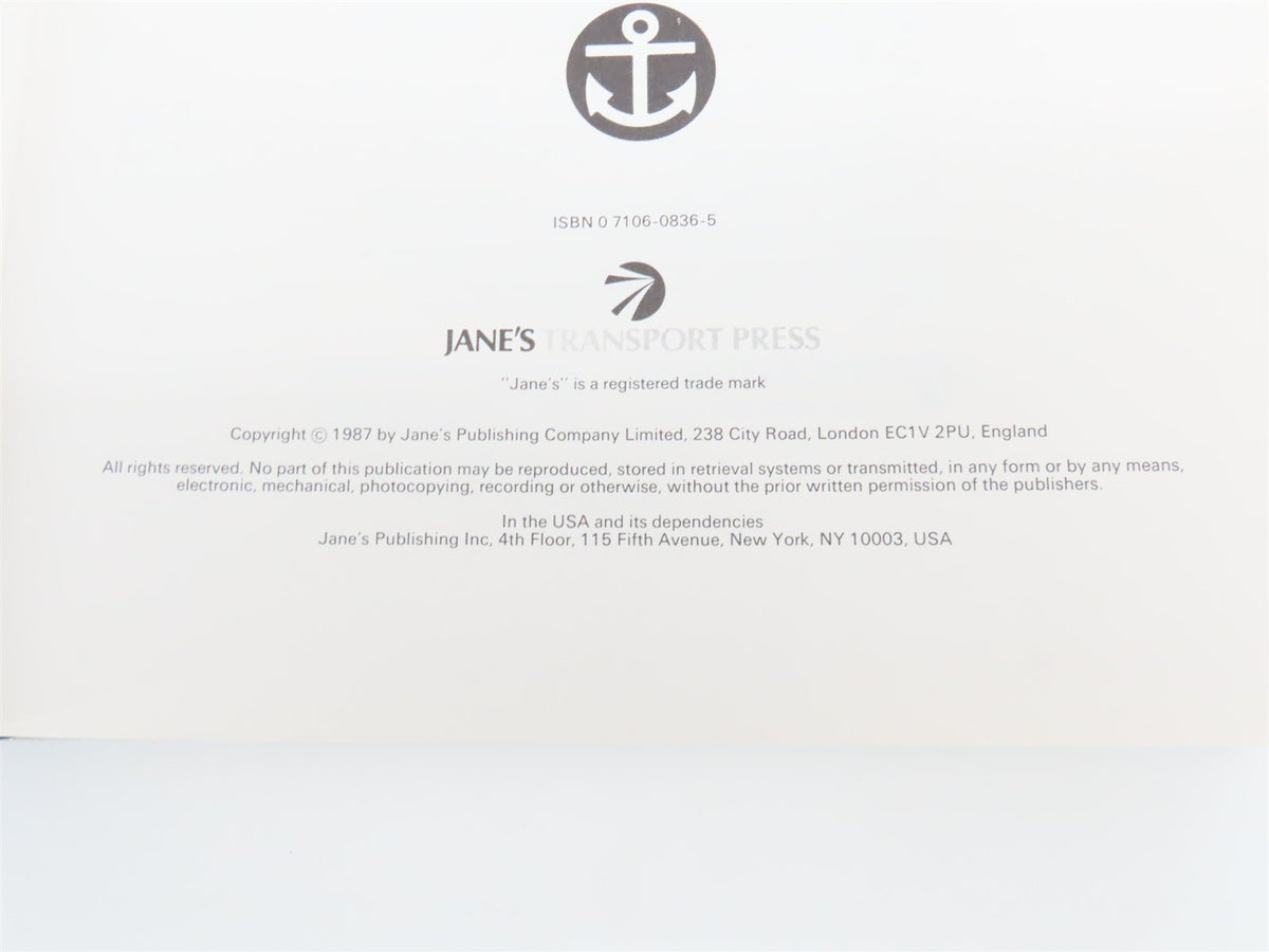 Jane&#39;s Merchant Ships 1987-88 Third Edition by D. Greenman ©1987 HC Book