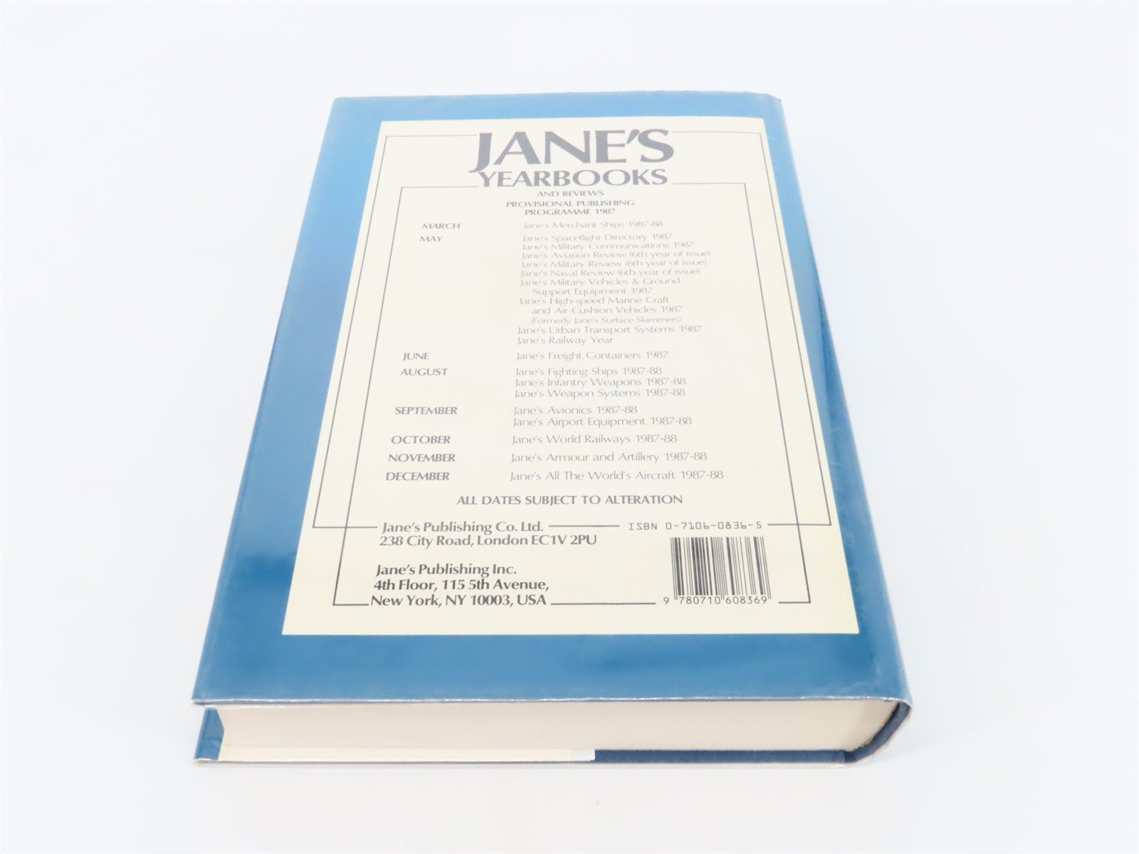 Jane's Merchant Ships 1987-88 Third Edition by D. Greenman ©1987 HC Book