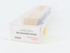 N Scale Micro-Trains MTL 53050 MILW Milwaukee Road 60' Centerbeam Flatcar #63056