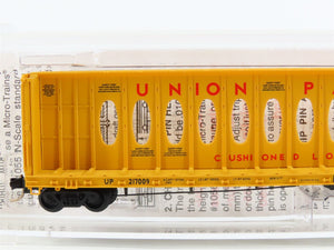 N Scale Micro-Trains MTL 53030 UP Union Pacific 60' Centerbeam Flatcar #217009