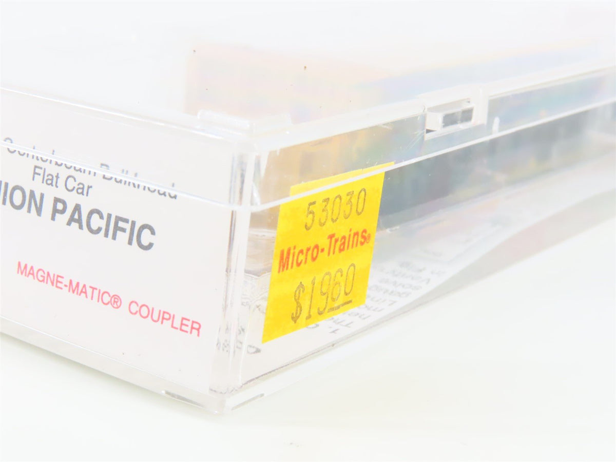 N Scale Micro-Trains MTL 53030 UP Union Pacific 60&#39; Centerbeam Flatcar #217009