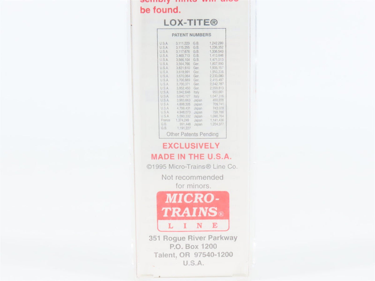 N Micro-Trains MTL 53010 BN Burlington Northern 60&#39; Centerbeam Flatcar #624463