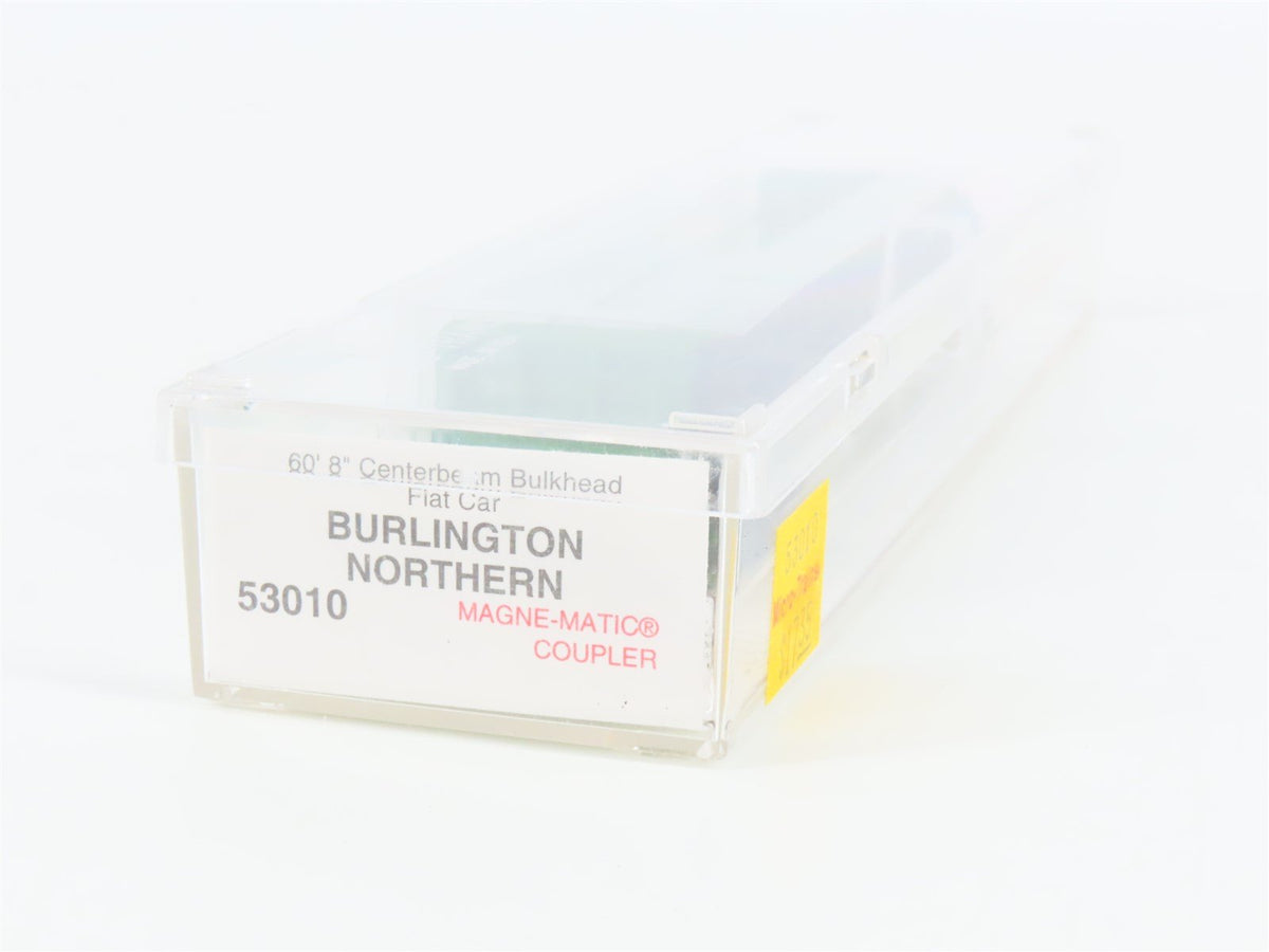 N Micro-Trains MTL 53010 BN Burlington Northern 60&#39; Centerbeam Flatcar #624463