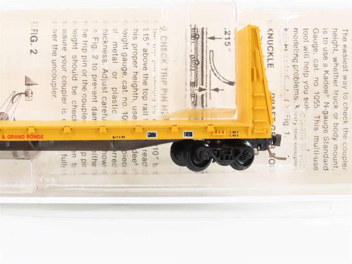 N Scale Micro-Trains MTL 54050 WGRR Willamina &amp; Grand 61&#39; Bulkhead Flatcar #2032