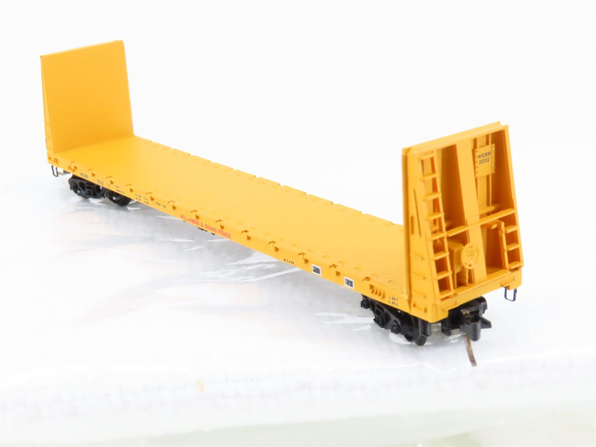 N Scale Micro-Trains MTL 54050 WGRR Willamina &amp; Grand 61&#39; Bulkhead Flatcar #2032