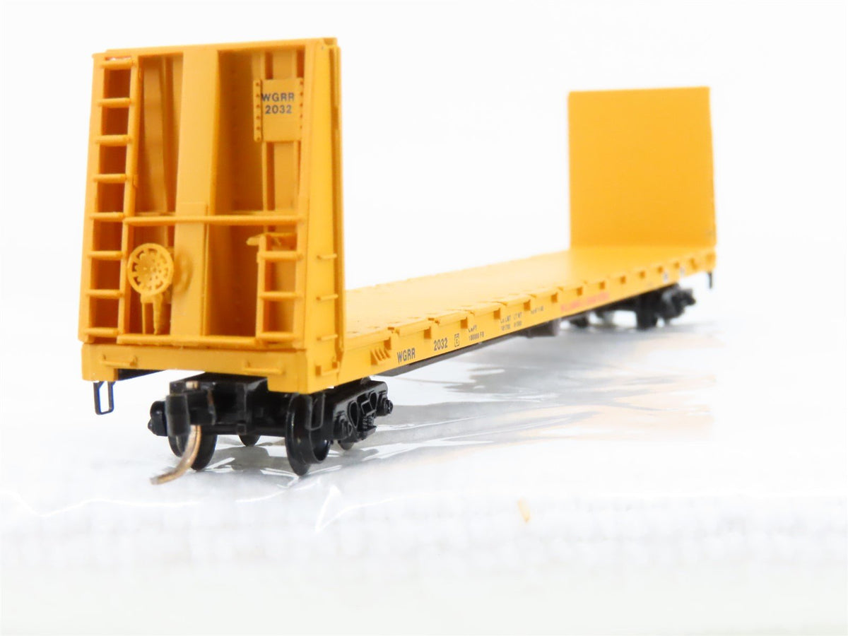 N Scale Micro-Trains MTL 54050 WGRR Willamina &amp; Grand 61&#39; Bulkhead Flatcar #2032