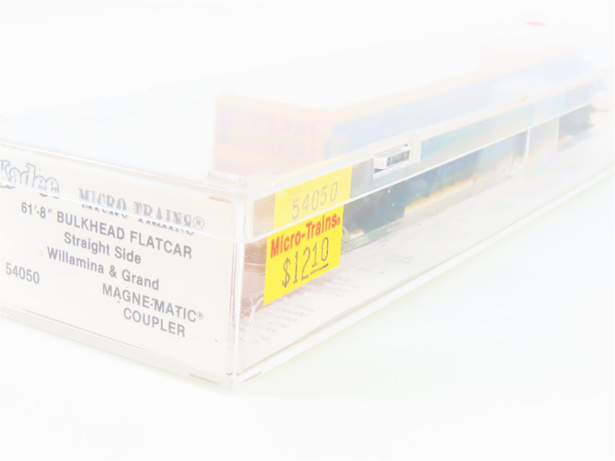 N Scale Micro-Trains MTL 54050 WGRR Willamina &amp; Grand 61&#39; Bulkhead Flatcar #2032