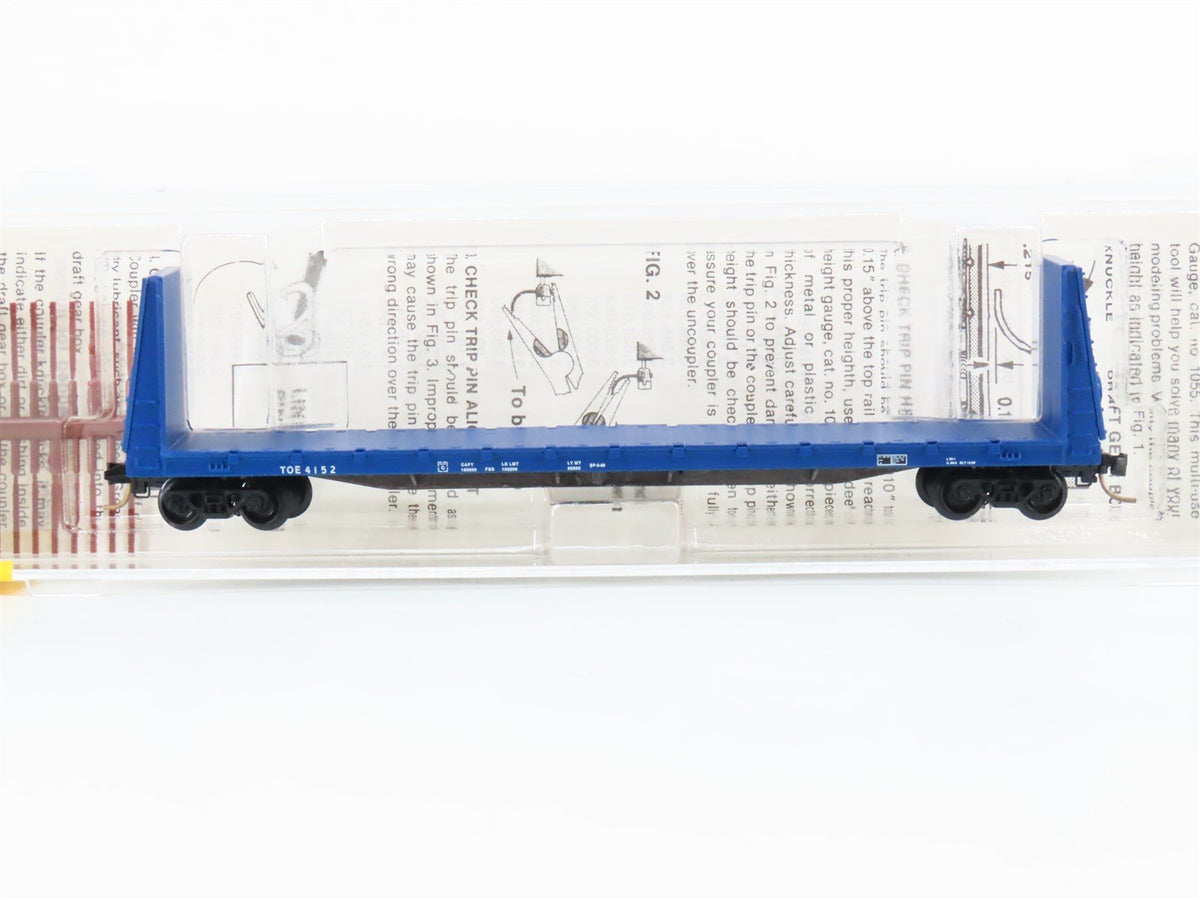 N Scale Micro-Trains MTL 54090 TOE Railway 61&#39; Bulkhead Flatcar #4152