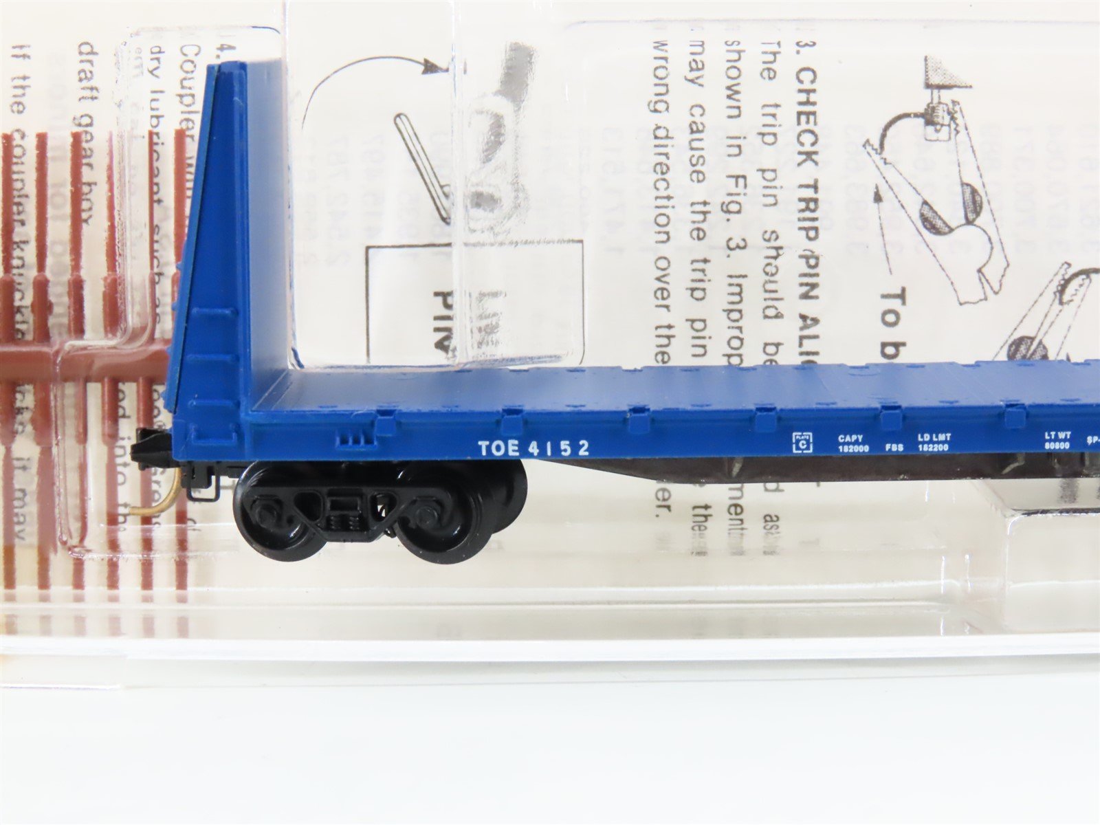 N Scale Micro-Trains MTL 54090 TOE Railway 61' Bulkhead Flatcar #4152